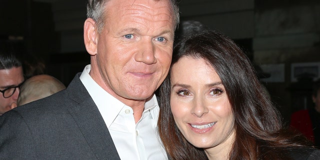 Gordon Ramsay, left, and his wife Tana Ramsay, right, at the BritWeek 2018 Innovation & Creativity Awards at The Fairmont Miramar Hotel Bungalows on May 4, 2018 in Santa Monica, California.