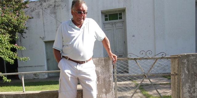 Horacio Sala, father of Argentine soccer player Emiliano Sala, stands outside his home in Progreso, Argentina, Tuesday, Jan. 22, 2019.