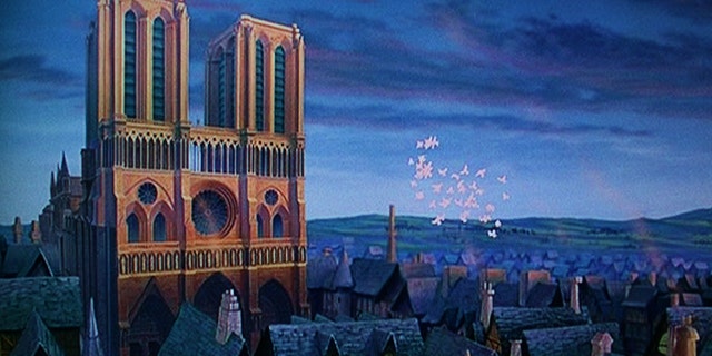 "The Hunchback of Notre Dame" features the iconic cathedral heavily throughout the film.