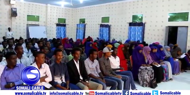 The show, which celebrated Omar’s victory, was filmed at Puntland State University in December 2016 and featured prominent shots of women and men being seated separately.