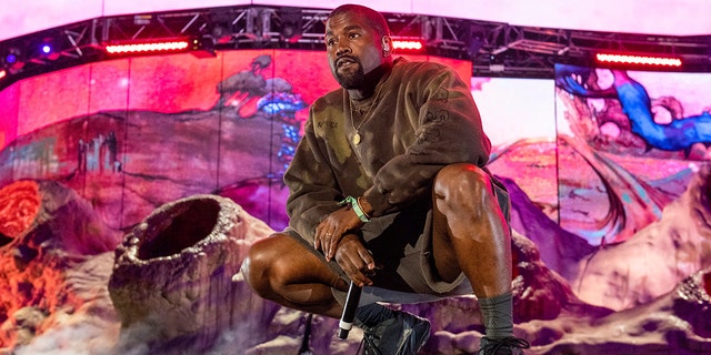 INDIO, CA - April 20: Kanye West performs during the 2019 Coachella Valley Music and Arts Festival on April 20, 2019 in Indio, California. (Photo by Timothy Norris / Getty Images for Coachella)