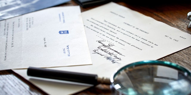 Westlake Legal Group letter-b Only signed copy of US recognition of 'State of Israel' can be yours for $300G fox-news/us/religion/judaism fox-news/politics/elections/presidential fox-news/faith-values/faith fox-news/faith-values fox news fnc/us fnc Caleb Parke article 8fad6e7a-e7f3-526c-bef4-75cf80e00e5e