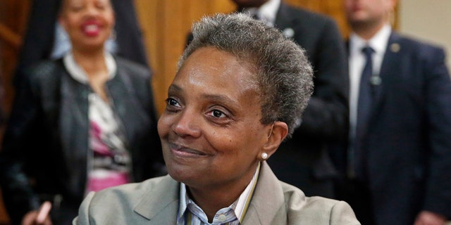 Chicago's then Mayor-elect Lori Lightfoot is seen in Chicago, April 3, 2019. (Associated Press) 
