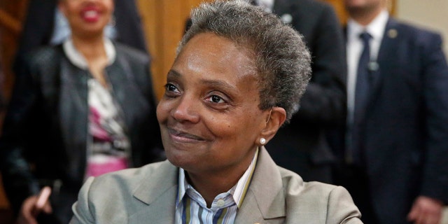 Chicago's then Mayor-elect Lori Lightfoot is seen in Chicago, April 3, 2019. (Associated Press) 