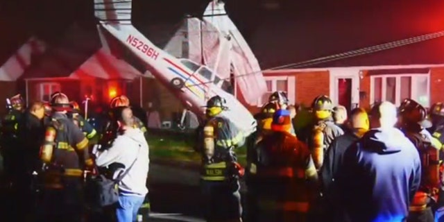 All three men on board the plane survived the crash, with one suffering a sprained finger, according to Fox5 NY.
