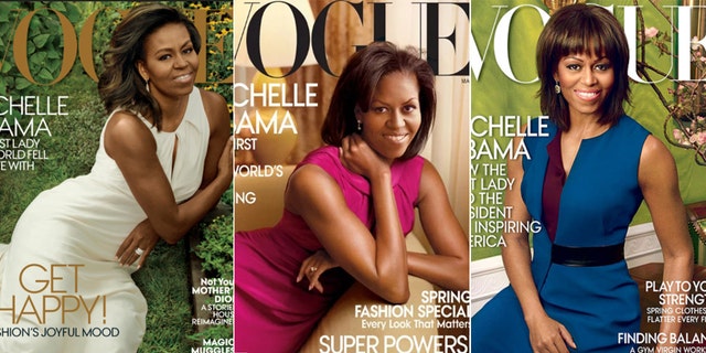 Michelle Obama appeared on the cover of Vogue three times.