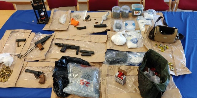 A cache of weapons were discovered in a home in Dublin, Ireland on Friday.