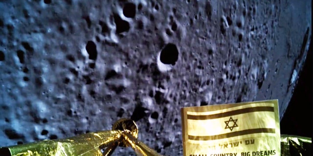 Beresheet snapped this selfie moments before communication with the spacecraft was lost.