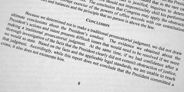 The portion of Special Counsel Robert Mueller's redacted report that Giuliani takes issue with.