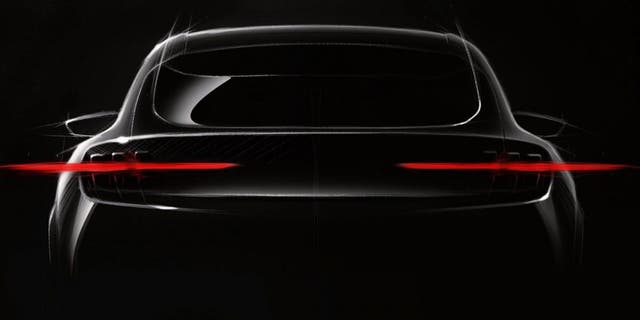 Ford has only released this teaser image of its SUV inspired Mustang