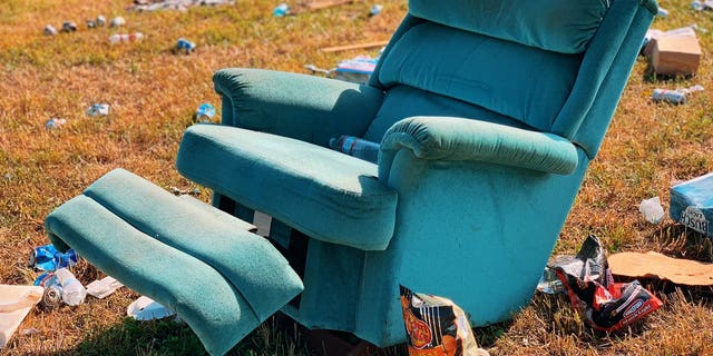 Talladega Superspeedway posted images of the obscure trash left behind after the GEICO 500 race Sunday.