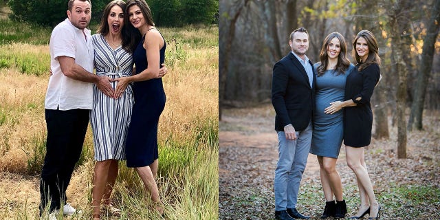 The Jensens welcomed their first son, Hugh, two years ago after sister-in-law Jenna Jarvis offered to be a surrogate, and will welcome their second child, a girl, this month after another sibling, Michelle Bird, offered to carry their baby.