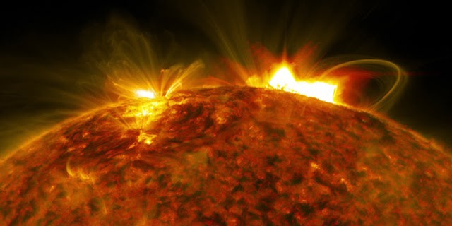 NASA's Solar Dynamics Observatory captured an image of the massive flare that burst off the sun on Sept. 10, 2017. (Credit: NASA/Goddard/SDO)