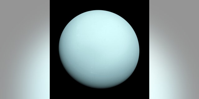 This is an image of the planet Uranus taken by the Voyager 2 spacecraft, which flew close to the seventh planet from the Sun in January 1986. (NASA)