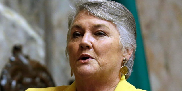 Senator Maureen Walsh, R-Walla Walla, angered the nurses by commenting in a speech that some nurses spend a lot of time playing cards in rural hospitals. (AP Photo / Ted S. Warren, File)