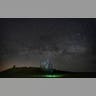 Stars are seen over Dunstanburgh Castle in the early hours of the morning, between the villages of Craster and Embleton, in Northumberland, England, April 11, 2019. 