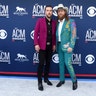 T.J. Osborne, left, and John Osborne, of Brothers Osborne, rock colorful suits to the 2019 ACMs.