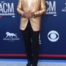 Luke Bryan shimmers on the red carpet in a gold suit.