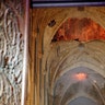 Flames and smoke are seen in the interior of Notre Dame Cathedral.