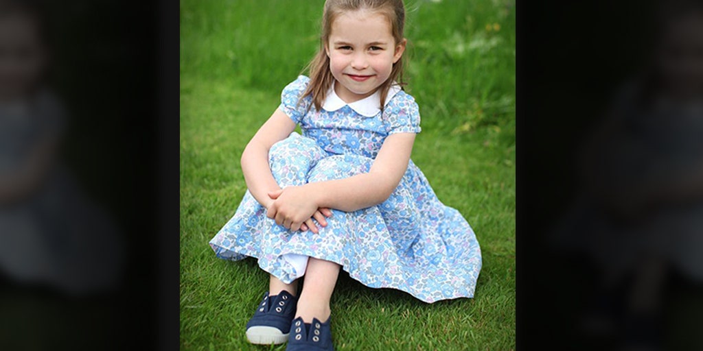Is Princess Charlotte sporting Prince George's $35 sneakers in birthday  photos?