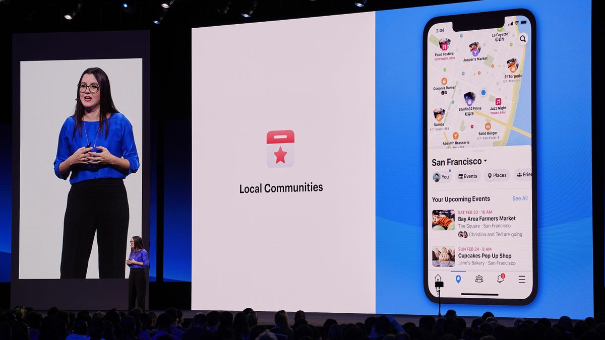 Fidji Simo, Head of the Facebook App, speaks at F8 in San Jose, California.