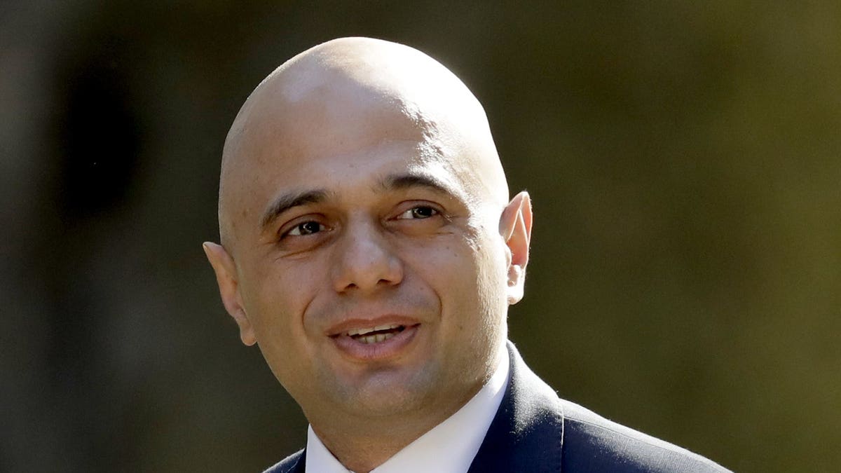 FILE - In this Tuesday, May 1 , 2018 file photo, Britain's newly appointed Home Secretary Sajid Javid arrives for a cabinet meeting at 10 Downing Street in London. Prime Minister Theresa May’s announcement that she will leave 10 Downing Street has set off a fierce competition to succeed her as Conservative Party leader _ and as the next prime minister.