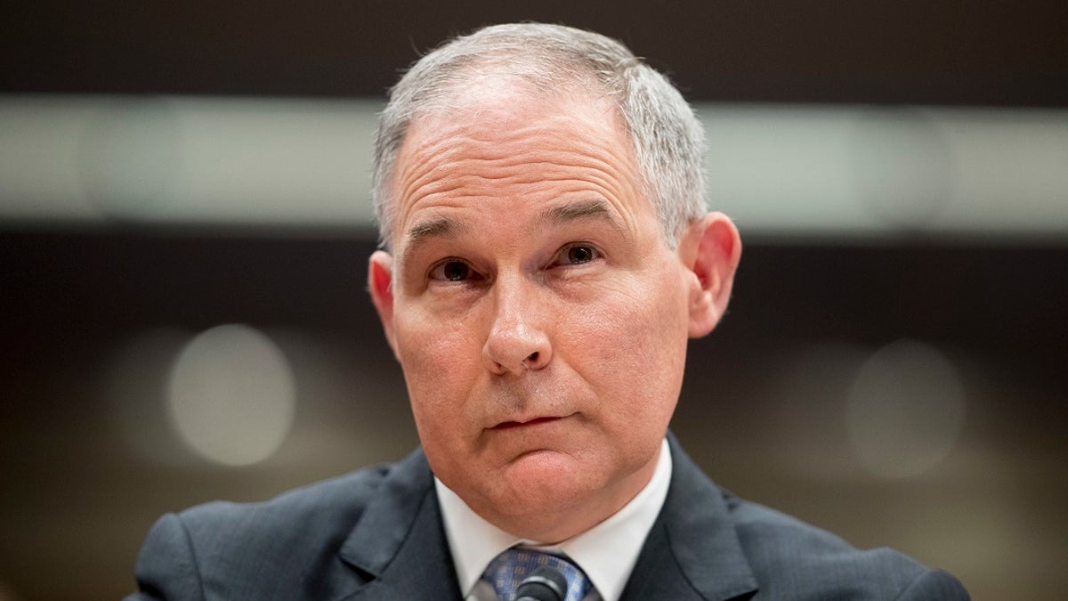 In this May 16, 2018, photo, then-Environmental Protection Agency Administrator Scott Pruitt appears before a Senate Appropriations subcommittee in Washington. (AP Photo/Andrew Harnik, File)