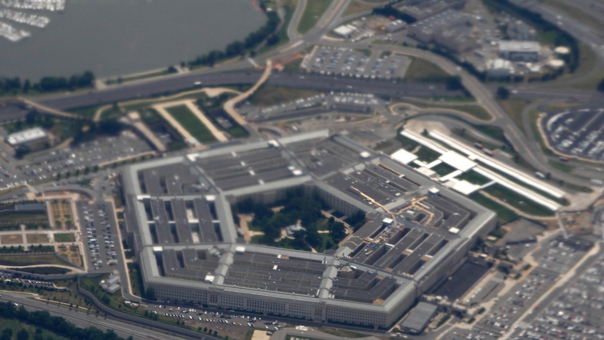 The Pentagon is seen from air from Air Force One