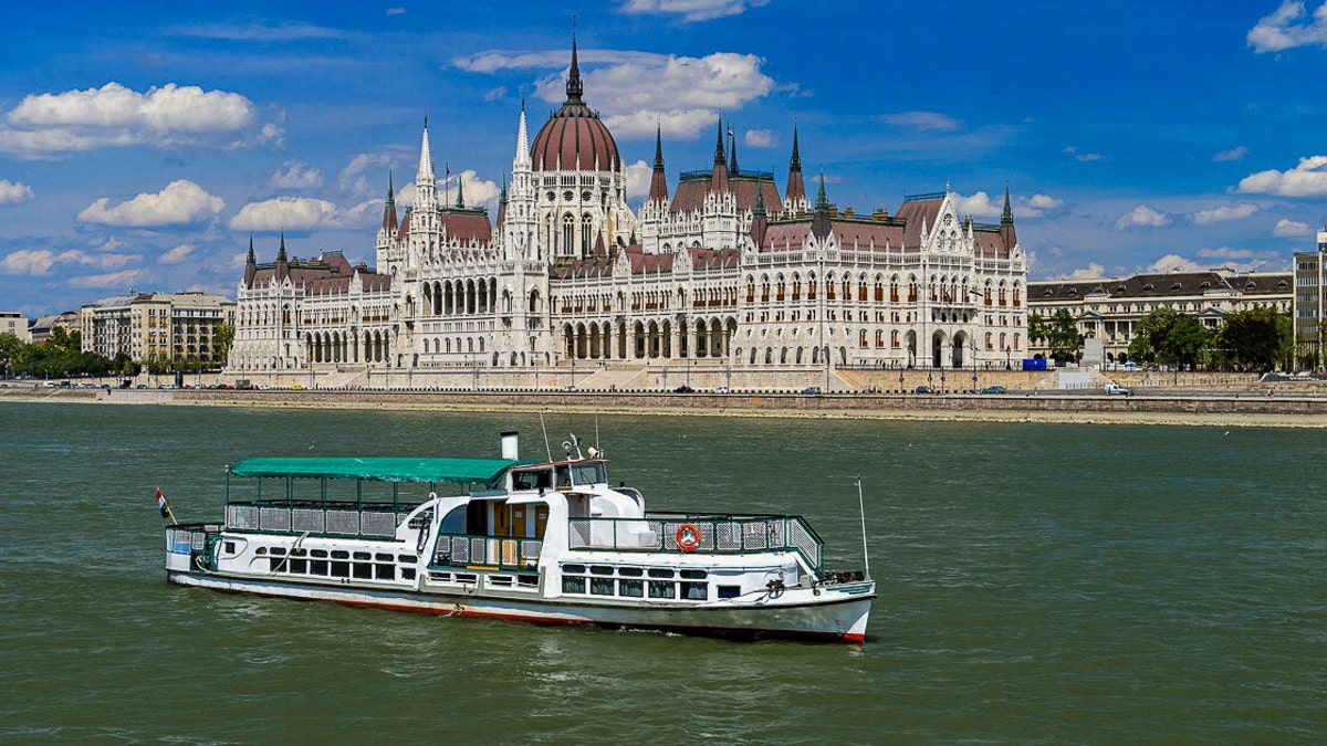 The boat, called the "Hableany" or Mermaid, in the Danube River in an undated photo. (Zoltan Mihadak/MTI via AP, File)