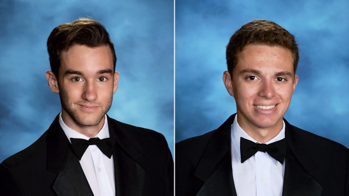 Albert Ales, left, and Zachary Morris, right, were killed in Peru on Friday when their motorcycle was hit by a bus, according to officials.