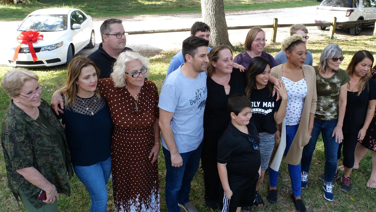 Celeste Bokstrom, a single mom helped out by Burly Man Coffee, was surprised with a brand new car surrounded by family and friends in March.