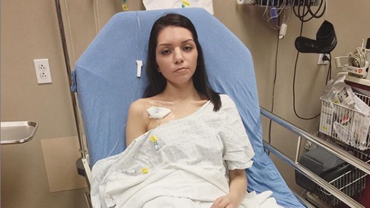 Claudia Martinez in March 2018 when she was receiving IV fluids at the emergency room in what was an "incredibly frustrating" situation.