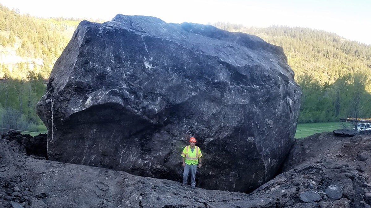 A "significant" rock fall left a pair of massive boulders along Colorado Highway 145 about 12 miles north of Dolores on Friday afternoon, according to officials.