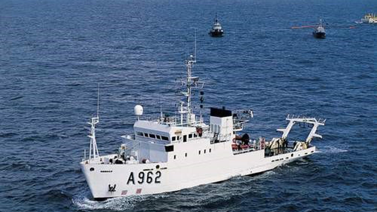 The research vessel RV Belgica. (© Belgian Navy)