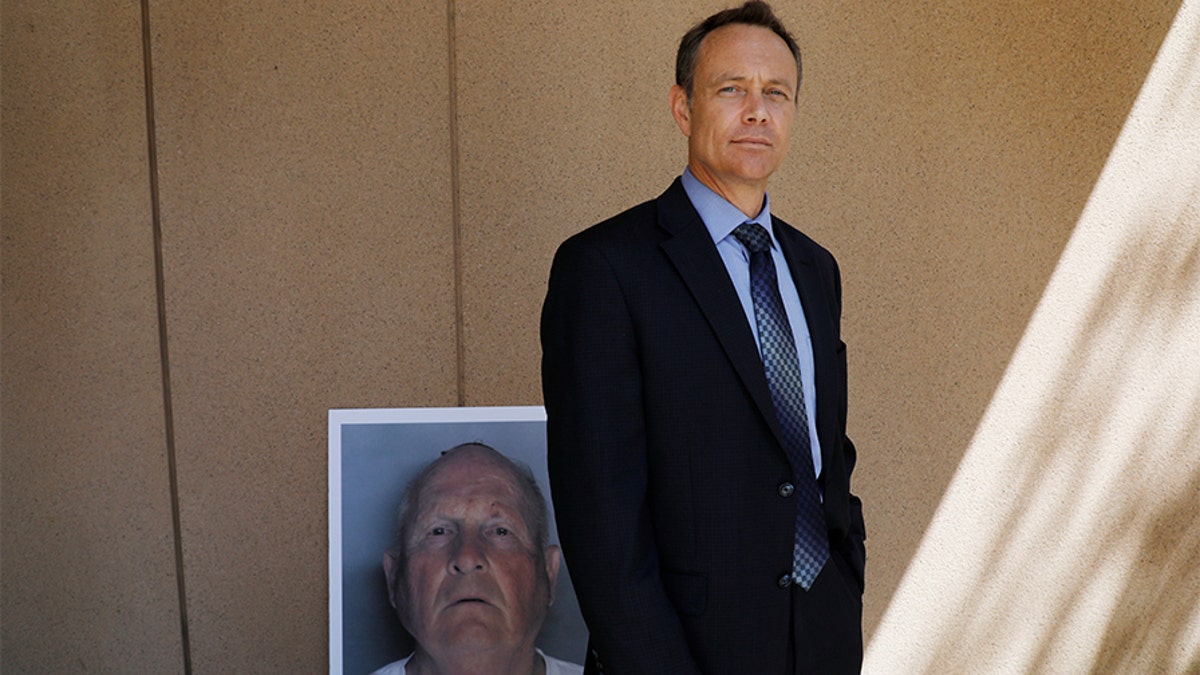 Paul Holes, retired Contra Costa investigator who spent 24 years investigating the "Golden State Killer," is photographed outside the Sacramento District Attorney's office in Sacramento, Calif., on Wednesday, April 25, 2018.