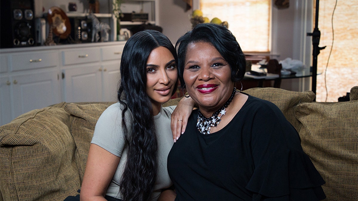 Kim Kardashian West and Alice Johnson on Wednesday, June 13, 2018.