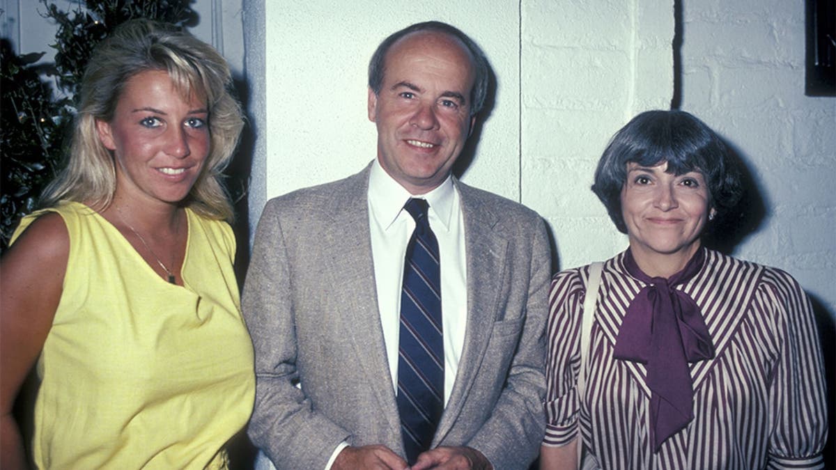 Actor Tim Conway, wife Charlene Fusco and daughter Kelly Conway being photoraphed on August 9, 1983 at Chasen's Restaurant in Beverly Hills, California.