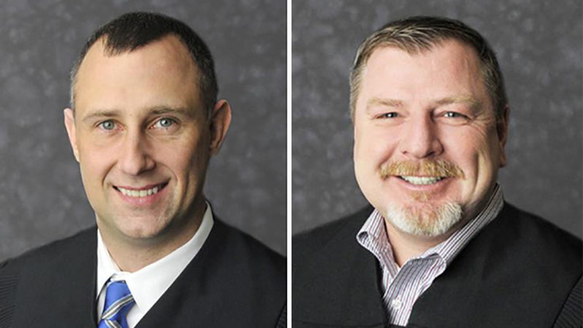 Clark County Judges Brad Jacobs and Andrew Adams. (Indiana Supreme Court)