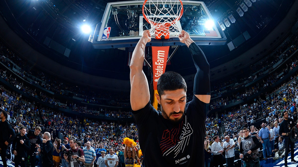 Enes Kanter signed a two-year free agent contract with the Celtics this past summer. (AP Photo/John Leyba)