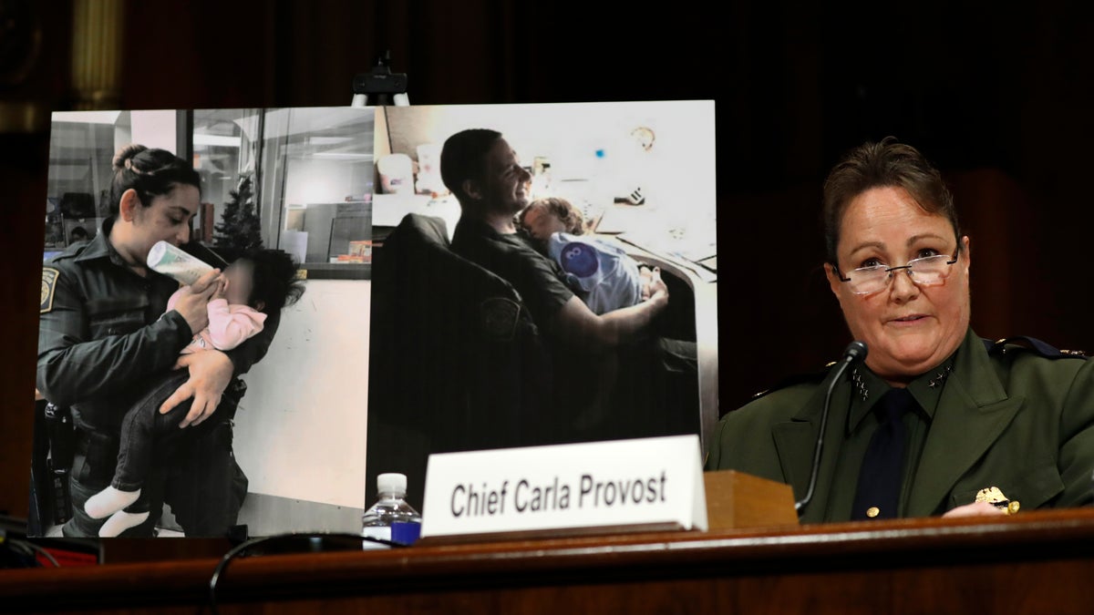 U.S. Border Patrol Chief Carla Provost testifies during a Senate Judiciary Border Security and Immigration Subcommittee hearing about the border, Wednesday May 8, 2019, on Capitol Hill in Washington. (AP Photo/Jacquelyn Martin)