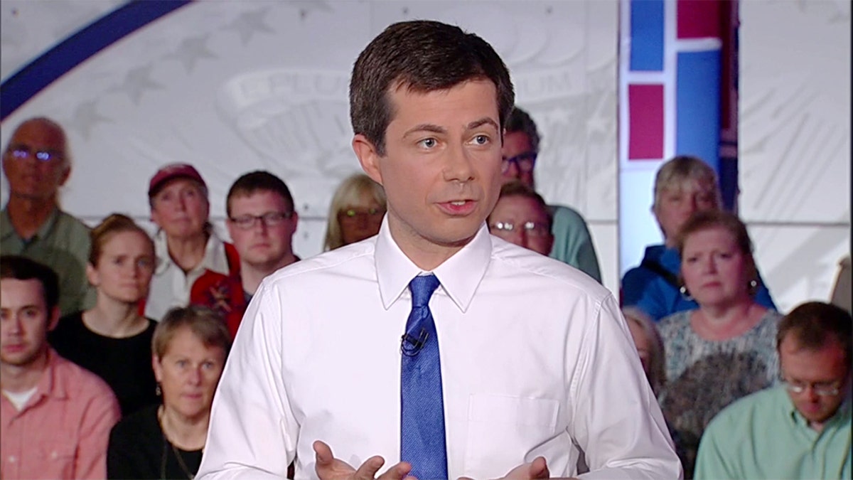 South Bend, Ind. Mayor Pete Buttigieg speaks during the Fox News Town Hall Sunday evening.