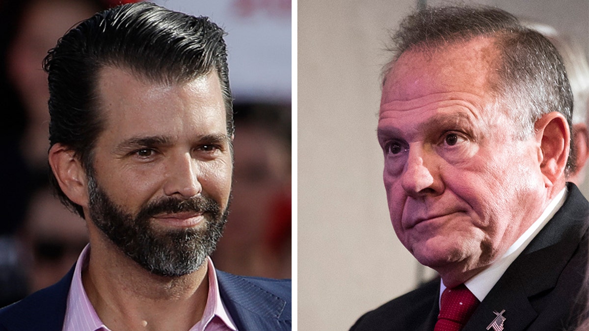 <a data-cke-saved-href="https://www.foxnews.com/category/politics/executive/first-family" href="https://www.foxnews.com/category/politics/executive/first-family">Donald Trump Jr.</a> slammed Judge Roy Moore as the previously failed candidate <a data-cke-saved-href="https://www.foxnews.com/us/roy-moore-weighs-al-senate-re-run-despite-gop-opposition" href="https://www.foxnews.com/us/roy-moore-weighs-al-senate-re-run-despite-gop-opposition">teased another run for the Alabama Senate seat</a>. 