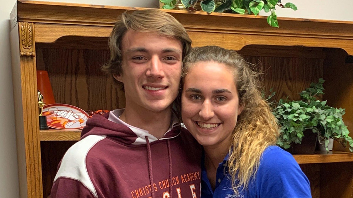 Christ's Church Academy seniors, Tyler Smith and Heather Brown, were stranded at sea before a boat named "Amen" came to their rescue in mid-April.
