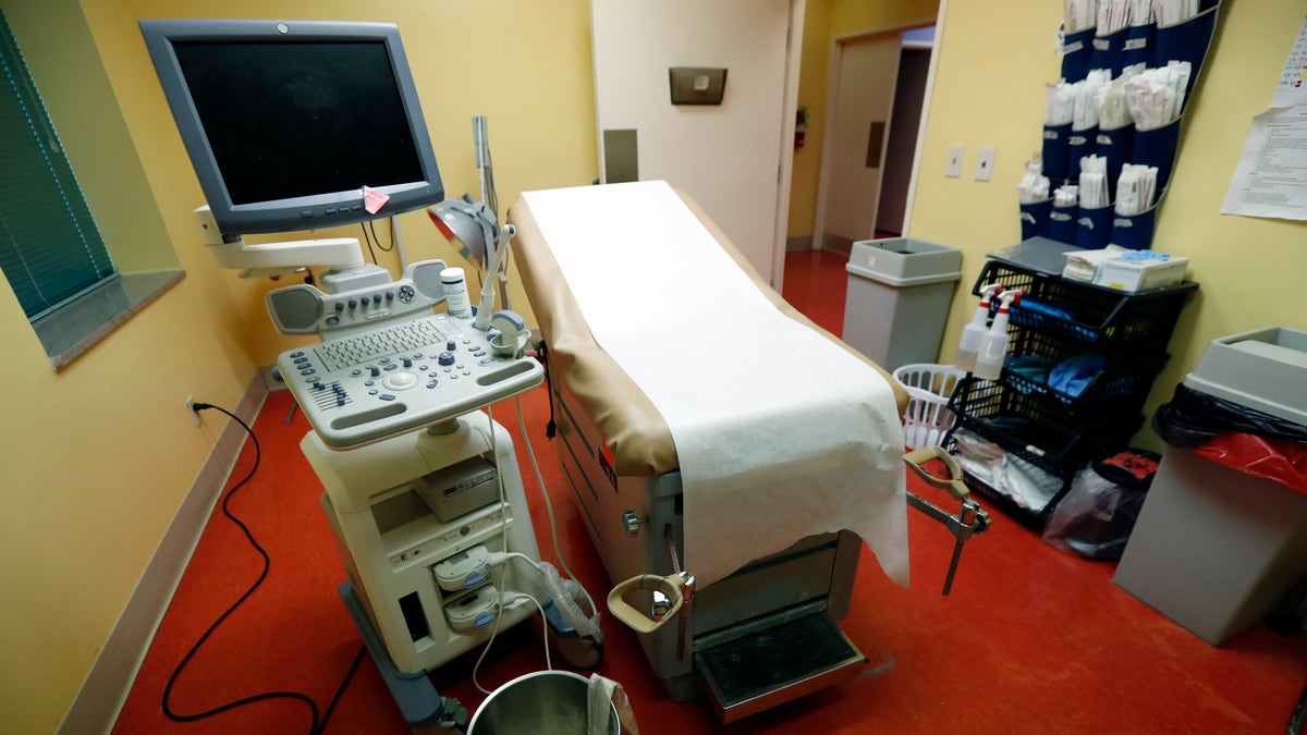 This Friday, May 17, 2019 photo shows an examination/procedure room at the Jackson Women's Health Organization in Jackson, Miss. The facility is the state's only abortion clinic.