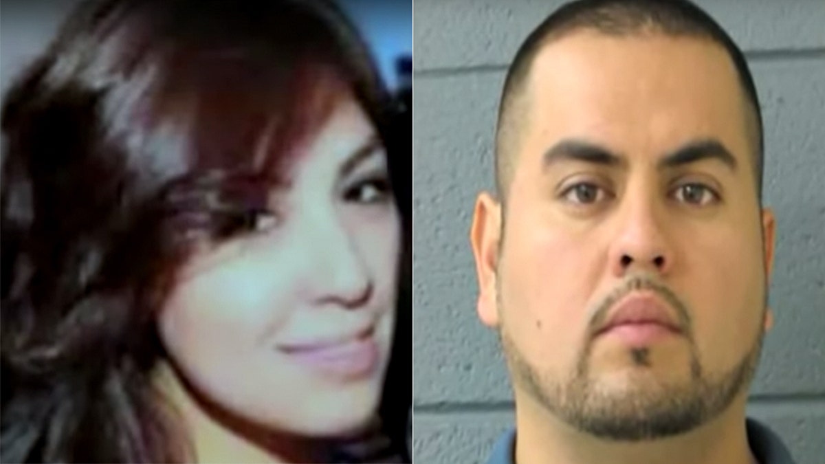 Arnoldo Jimenez (right) is accused of stabbing to death his wife, Estrella Carrera, hours after the two were married in May 2012.