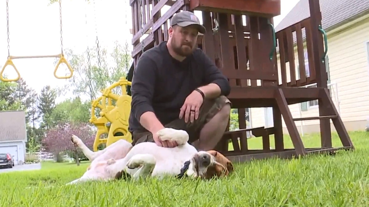 A hound-mix rescue dog named Edgar is being credited by a Pennsylvania family for helping to save their three daughters kids from a possible kidnapping.