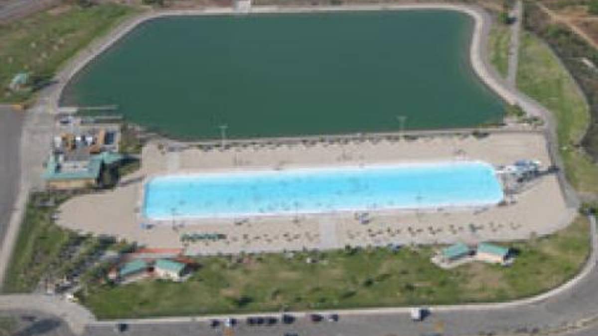 Hansen Dam Aquatic Center is a manmade freshwater lake in northeast Los Angeles.