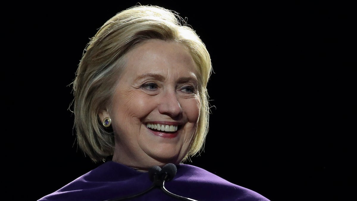 Former U.S. Secretary of State Hillary Clinton delivers the commencement address at the Hunter College Commencement ceremony at Madison Square Garden, May 29, 2019 in New York City.?