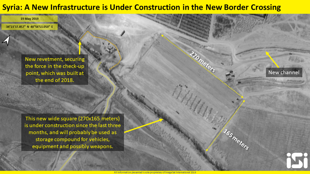A new construction in the Albukamal Al-Qaim crossing was seen via satellite.