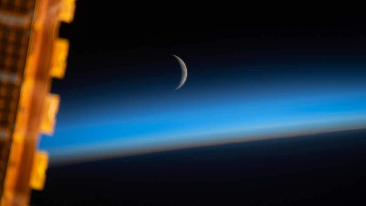 Crescent Moon looks absolutely gorgeous from space in this